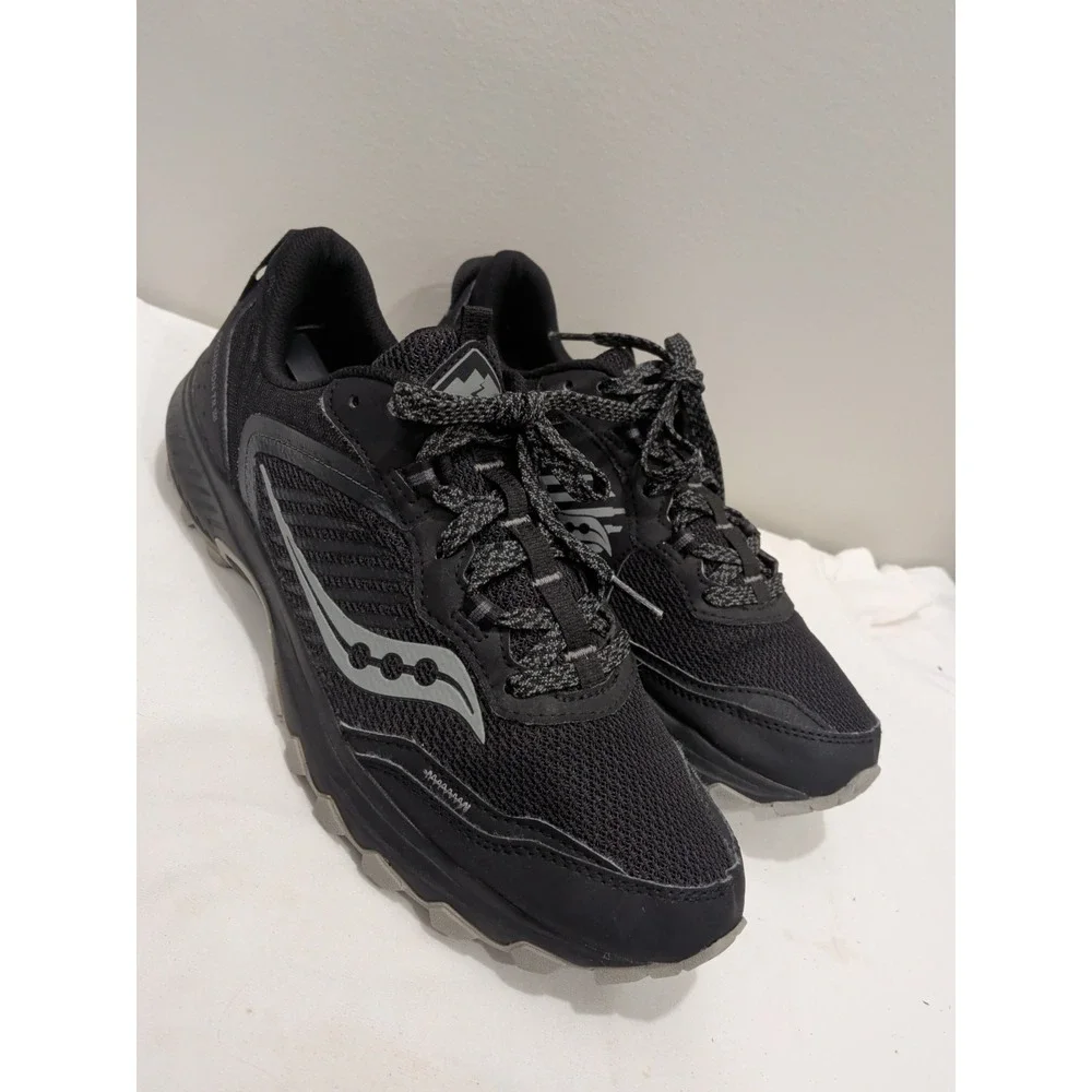 Saucony Men's Excursion TR15 Trail Running Shoe 10  Wide Black/Shadow